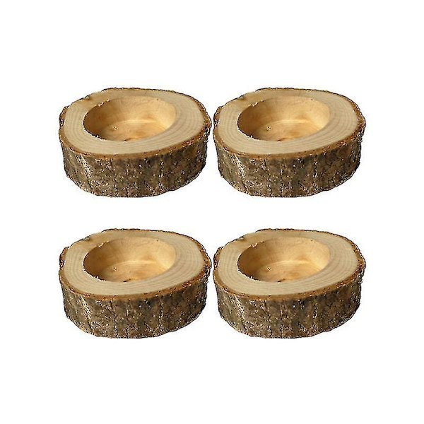 6 st Heminredning Bröllop Trä Ljusstake