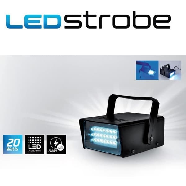 Halloween Dekorationspakke - IBIZA LIGHT - 9x3W LED Strip Lys + Mini LED Strobe - Blacklight - 2x9x3W UV - 24 LED Strobe