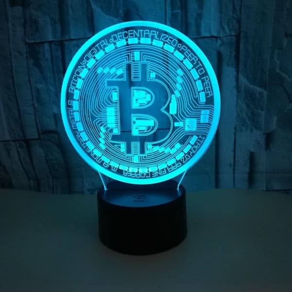 3D Natlys LED Illusion Skrivebordslampe 7 Farver