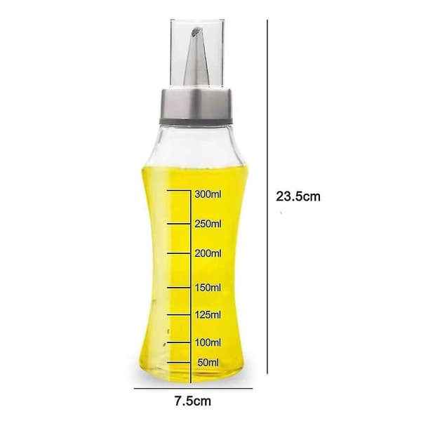 Oliedispenserflaske, 400 ml madlavningsbeholderflaske med skala