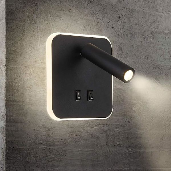 Senglampe LED vegglampe innendørs hotell vegglamper seng korridor vegglampe med bryter