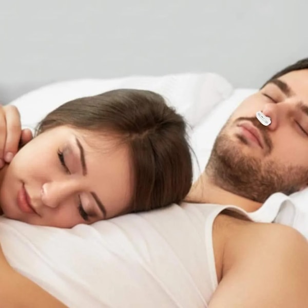 Anti-snarkningsenhet Mini CPAP Elektronisk anti-snarkningsenhet för sömnapné Stoppa snarkning för att stoppa (Färg: Vit)