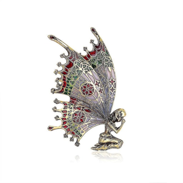 Broch Vintage Fairy Pin Badge Smycken Present för kvinnor (flerfärgad) (1 st)