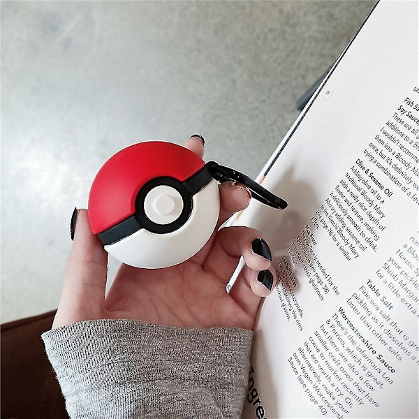 Mjukt skyddande fodral för Bluetooth-hörlurar, Poke Ball-design, stöttåligt, för Baseus Wm01 Wm02 (A12)