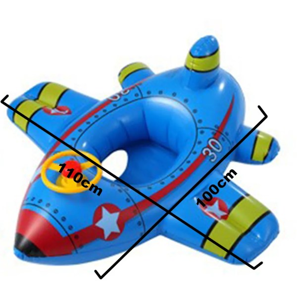 Flygplans Pool Float Poolleksak för Barn, Blå