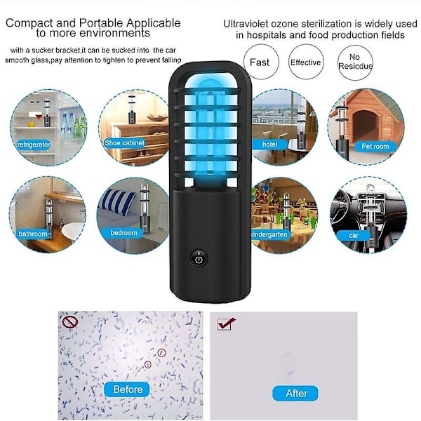 Sopii hotelliin, Iave-makuuhuoneen kannettava USB-ladattava ultravioletti