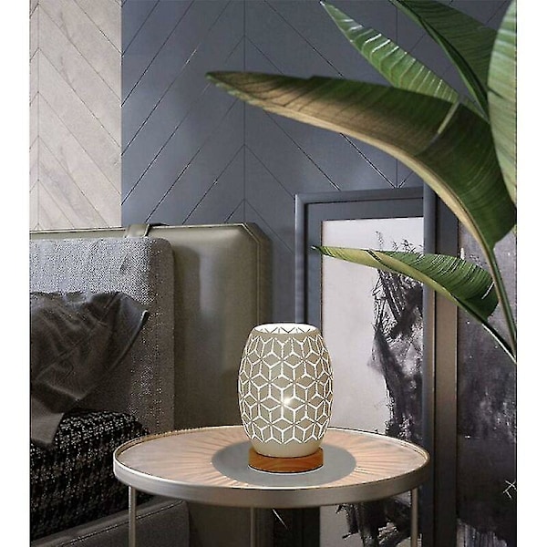 2024 Metal Lampe Form Bordlampe Sengebordslampe Træ Base Soveværelse Lampe Dekorativ Sengebordslampe Med Edison Pære Soveværelse Hjem Bryllup