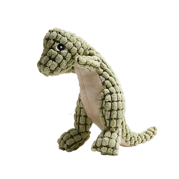 Stor Dinosaur Kæledyr Tilbehør Plys Legetøj Hund Tygge Og Slibning Lyd Legetøj Rengør Tænder Og Absorberer Lugt（Brun）
