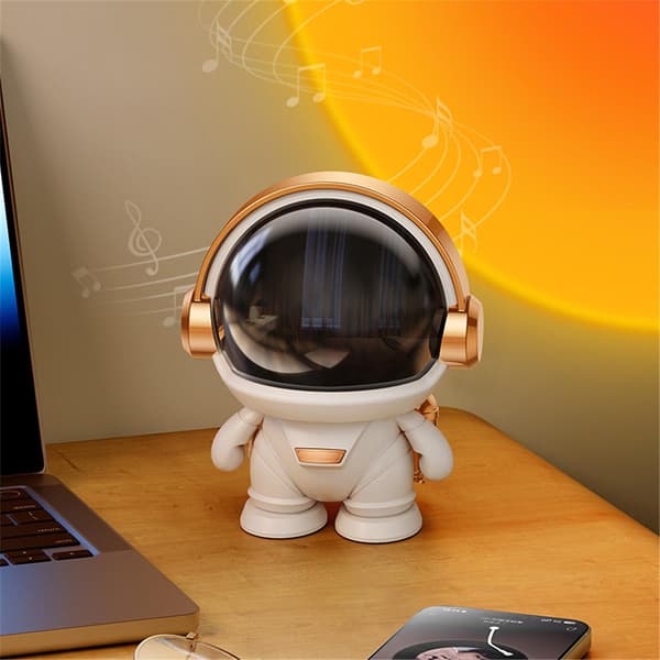 Astronaut Trådløs Bluetooth-høyttaler Bærbar Mini Skrivebordslyd Utendørs Subwoofer Gave