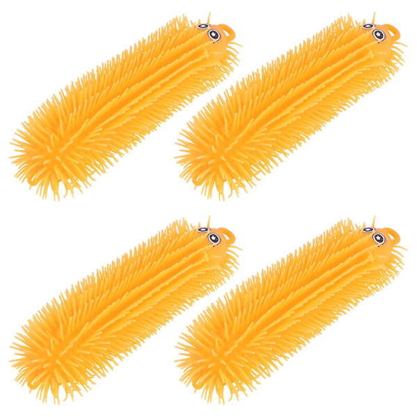 4 stk. Lysende Caterpillar-leker Lysende leker Barn Baby Leker Squeeze Leker（33X8X8cm，Som vist）