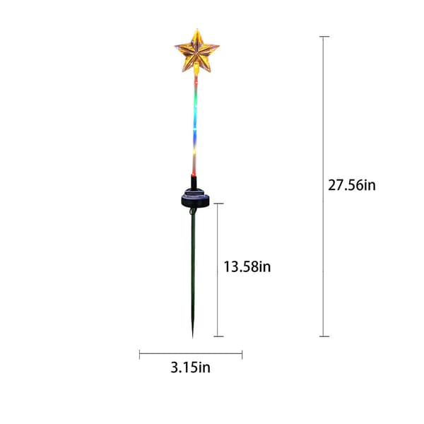 Solcellelamper Udendørs Have Stjerne Dekorative Lamper Udendørs Dekorative Lamper Julehave Dekorative Lamper Stjerne Solcellepæle Til At Skabe En Sen