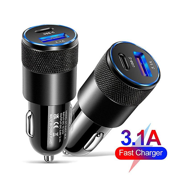 Auton laturi Nopea lataus Type C Puhelin Nopea lataus Auton lisävarusteet Puhelimen laturi  älypuhelimet Laturi Auton lataus Nopea laturi Laturi Auto