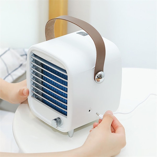 Bærbar Mini Airconditioner Soveværelse AirCooler Lille USB-ventilator Indbygget Isboks USB-ventilator Desktop