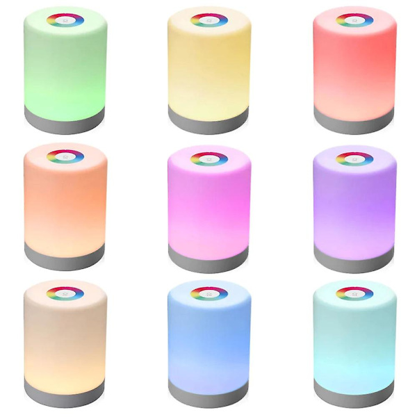 Uppladdningsbar smart led touch control nattlampa induktion dimmer intelligent sänglampa bärbar lampa dimbar rgb färgbyte