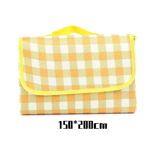 150x200cm Ulkoilma Camping Mat Nukkuminen Mat Picnic Mat Paksuuntunut Vedenpitävä Ranta Matto Camping Ten（Keltainen）