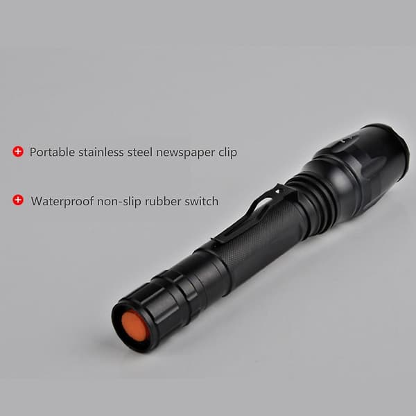 Elfeland sotilaallinen LED-taskulamppu 50000LM Zoomable 5-tila (G)