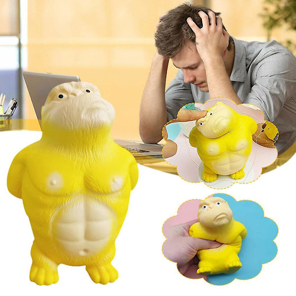 Kreativt simuleringslegetøj Gul Gorilla Decom Astronaut Stress Reliever（Som vist）