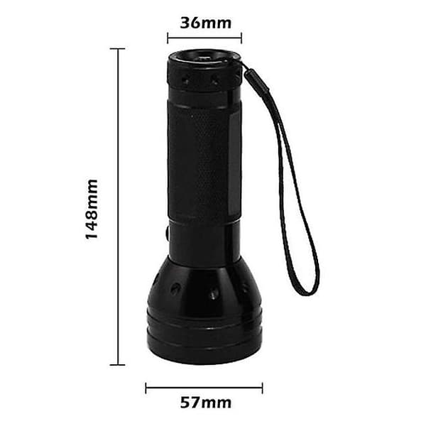Taskulamppu Led-taskulamppu Ultra Violet 51 LED-taskulamppu Musta UV-taskulamppu Alumiininen taskulamppu Lamppu（H）