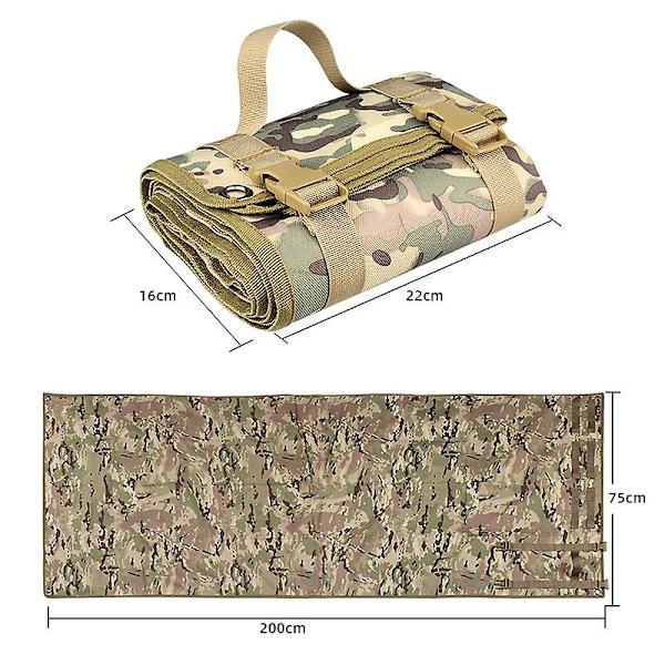 Utendørs Camping Matte Bærbar Foldet Vanntett Treningsmatte for Utendørs Jakt Trening Camping Khaki（Khaki）