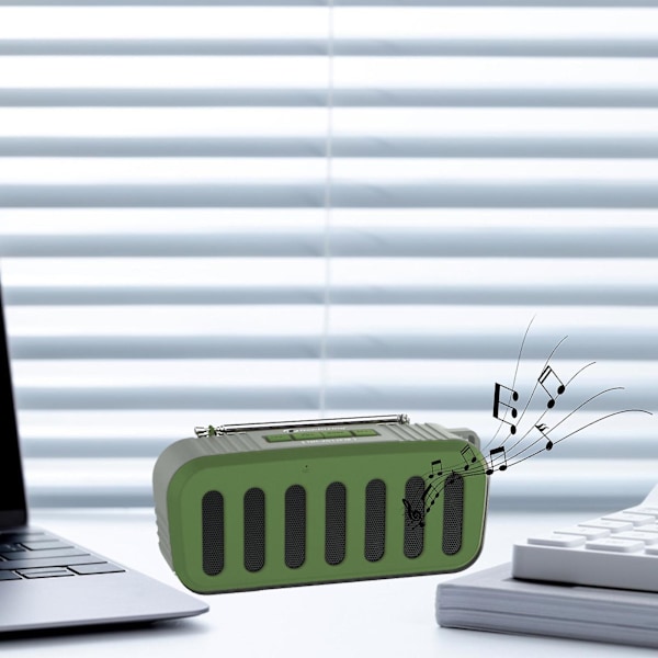 Rea Bluetooth-högtalare Radio Trådlös Utomhus Sport Bärbar Stereo（Fri Storlek，Grön）