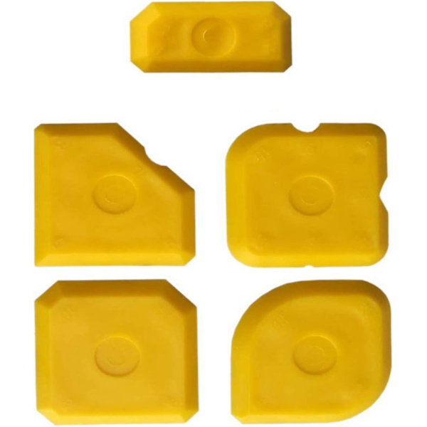 5 st skrapa verktyg set silikon fogspackel gul