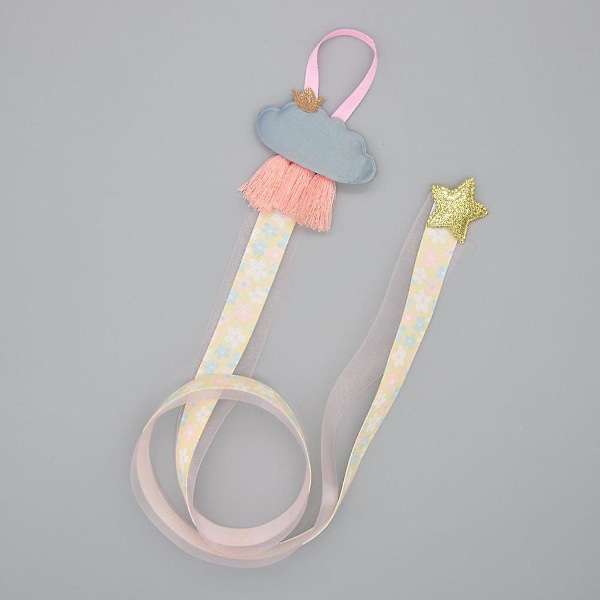 Jente Baby Ribbon Henge Hårbånd Klips Organizer Sky Tassler Holder