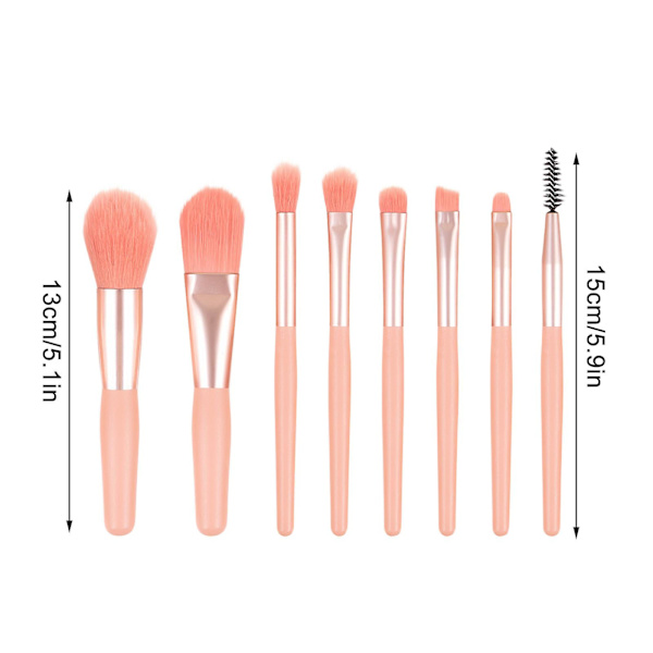 8 Mini Macaron Makeup Brush Set (PK)