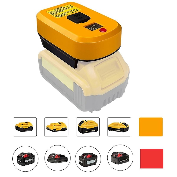 USB C -laturi 20 V:n akulle, 2 porttia USB-C:llä ja USB-A:lla, 65 W:n pikalaturi PD 3.0 -virtalähde USB-virtalähde (keltainen)