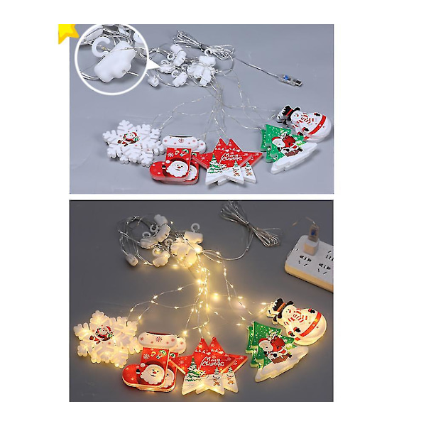 Led Julegardinlys Indendørs 10stk Usb Juleguirlander, Lyskæder Gardiner