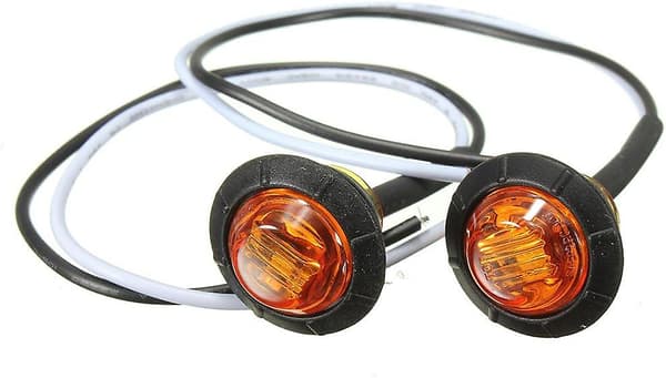 Vattentät 3/4\" Rund LED för fram-, bak-, sid-, bil- eller lastbilsmarkering, 12v