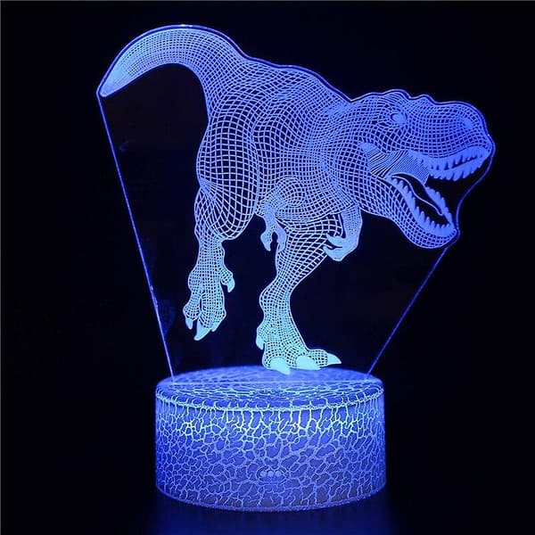 Akryl bordlampe 3d dinosaur figur usb led lys for hjem rom dekorasjon nattlys