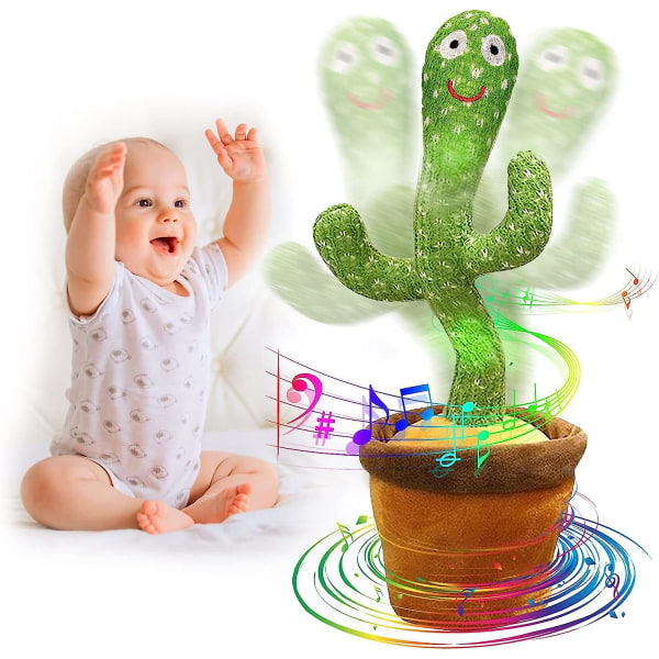 Dansande och upprepande kaktus, Talande kaktus Repeterande kaktusleksak Repeterande kaktus Dansande kaktusplyschleksak för barn Vuxna