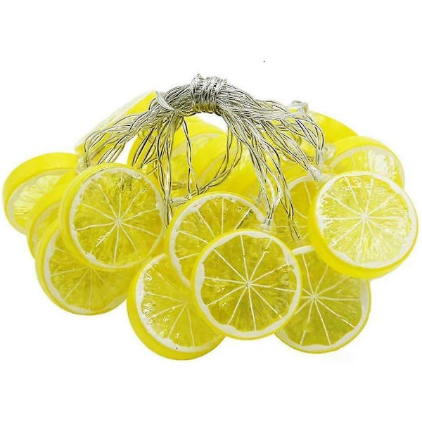 Frukt Citron Skiva Ljusslingor LED Blinkande Slinga Batteridriven för Bröllop Hem