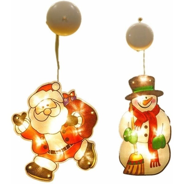 Julepynt Batteridrevet juleeventyrlys tracery dekorationer med sugekopper