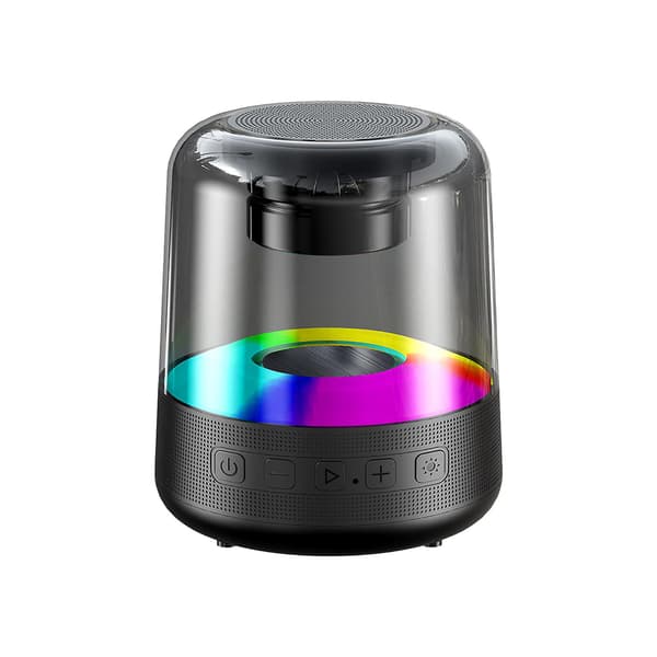 Mini bærbar Bluetooth-høyttaler med LED-lys（Gratis størrelse，Svart）