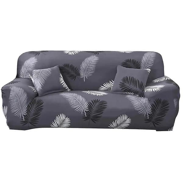 2-seters trykt elastisk sofaovertrekk
