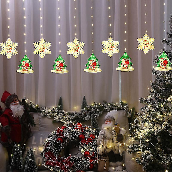 Led Julegardinlys Indendørs 10stk Usb Juleguirlander, Lyskæder Gardiner