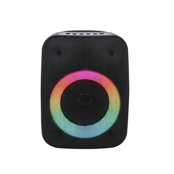 Langattomat Bluetooth-kaiuttimet, Bluetooth-kaiutin stereo, kannettava langaton kaiutin valoilla, subwoofer ulkoilmajuhliin (ilmainen koko, musta)
