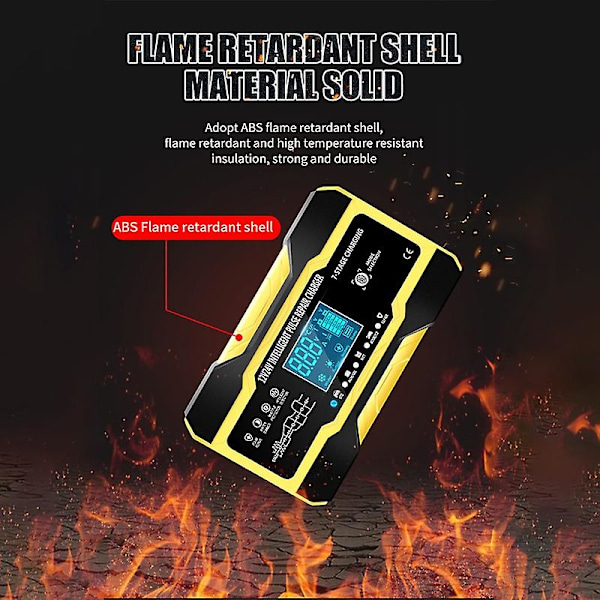 Lcd-skærm Batterioplader Intelligent Puls Reparation Batterioplader Batterioplader Blybatterioplader Syrebatterioplader Puls Reparation Gul