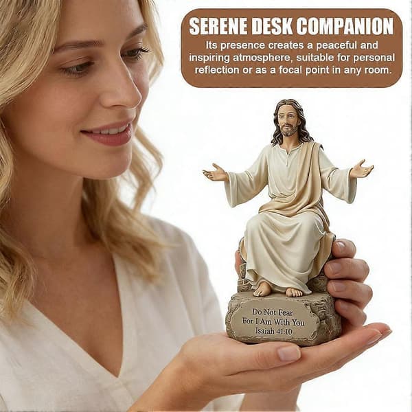 Jesus staty med öppna armar för välsignelse, för skrivbordet, present, inspirerande inredning B