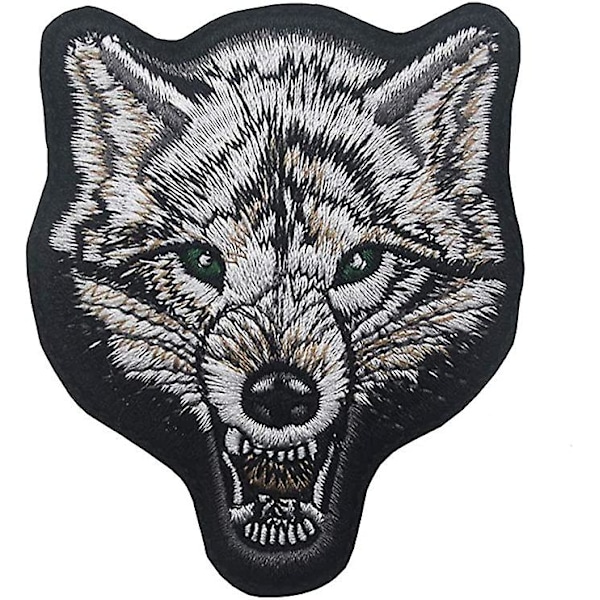 Dww-Tactical brølende ulvehode brodert patch, dyr brodert merke, borrelås