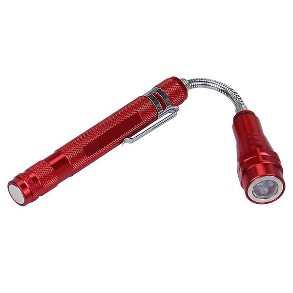 Joustava taskulamppu, LED-taskulamppu, teleskooppinen 3 LED-magneettityökalu, taskulamppu（RD）