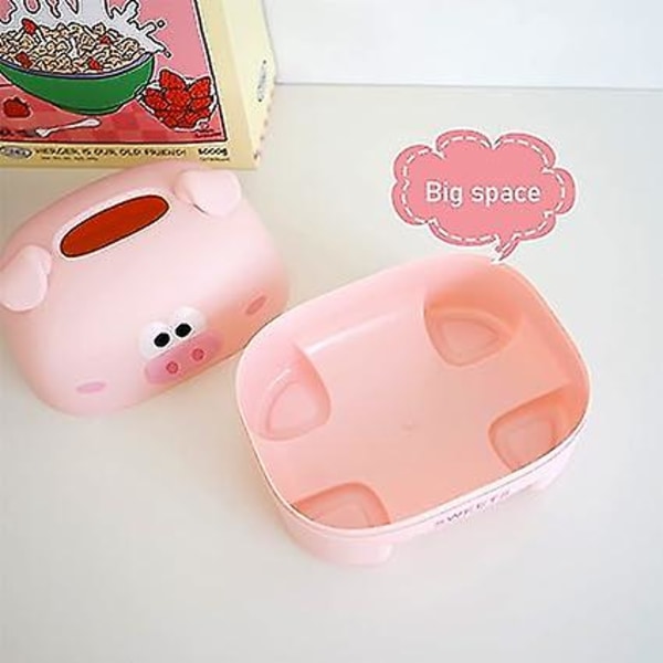 Piggy tissue box (rosa), vävnadsförvaringslåda, tissuehållarlåda, plastvävnadslåda, servetthållare, tissuehållare, söt tissuebox