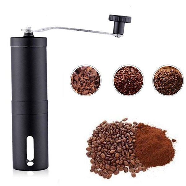 Keramisk manuel kaffekværn i rustfrit stål, justerbar kaffekværn med gummiring, nem at rengøre, køkkenredskaber