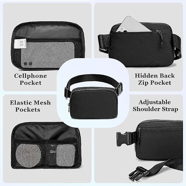 Väskor Fanny Pack för kvinnor Crossbody väskor med justerbart bälte Mode midjeväska Löpning Kvinnlig vandringsväska