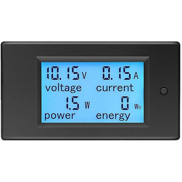 MSBD Volttimittari Ampeerimittari 12V DC 6.5-100V 20A, Jännitteenmittari Wattimittari Testaaja Jännite Virta Teho Energia Digitaalinen LCD Energianmittari DC20A