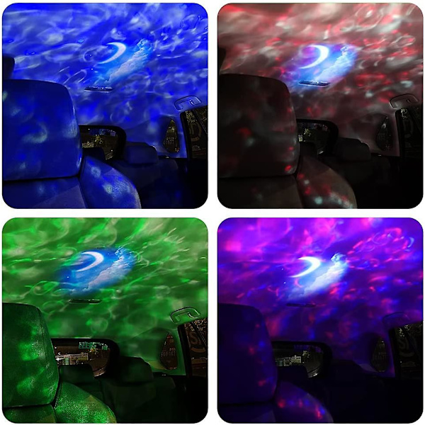 Projektor, acsergery 3 i 1 LED-projektor, havbølgeprojektor, USB-stjernehimmel