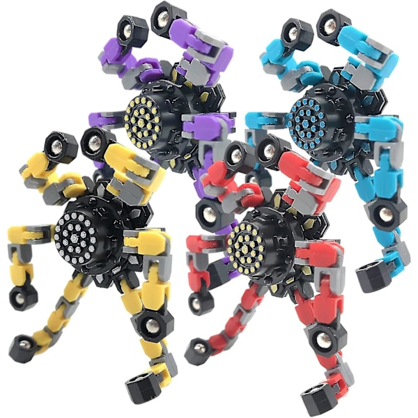 Fidget Spinners 4 Pakker Deformation Fidgets Spinner Spinners Fidget Legetøj Børnedag Fødselsdagsgave Fidgets Legetøj Til Børn Drenge Piger