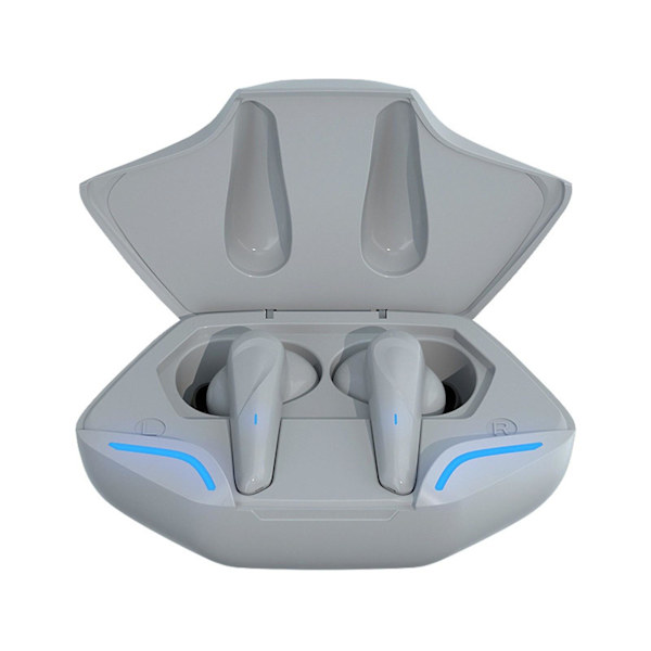 Langattomat Bluetooth-kuulokkeet, joissa langaton latauskotelo, stereokuulokkeet, sisäänrakennettu mikrofoni, kuulokemikrofoni, ensiluokkainen (harmaa)