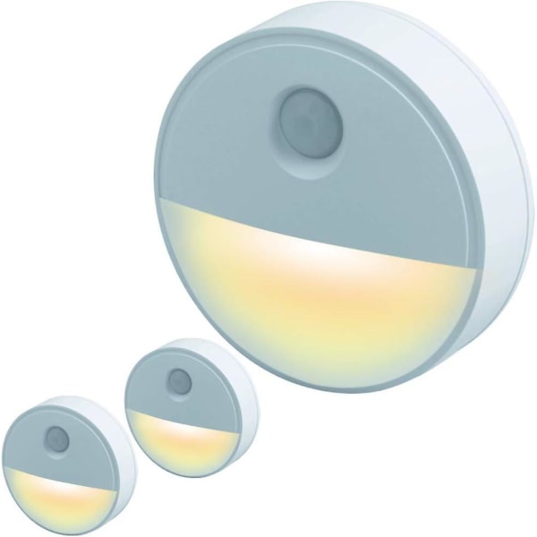 Rörelsesensorlampa inomhus, bländfri batteridriven trådlös led nattlampa för garderobstoalett